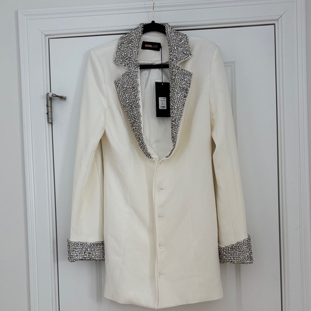 Fashion Nova Emma Embellished Blazer Dress